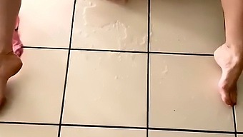A Stunning Young Woman Pleasures Herself And Ejaculates Vigorously In Her Sitting Room, Behaving Like A Shameless Vixen Eager For Intercourse. She Releases Her Urine Forcefully All Around The Room.