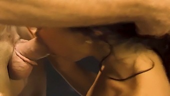 Brunette Gets A Deepthroat Lesson In Blowjob Class!