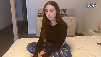 Beautiful Redhead Has Sex With Stepson Before Going To The Lecture.