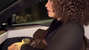 A Wife Who Wants It Hard Has Her Husband To Make Her Have A Threesome In The Car.